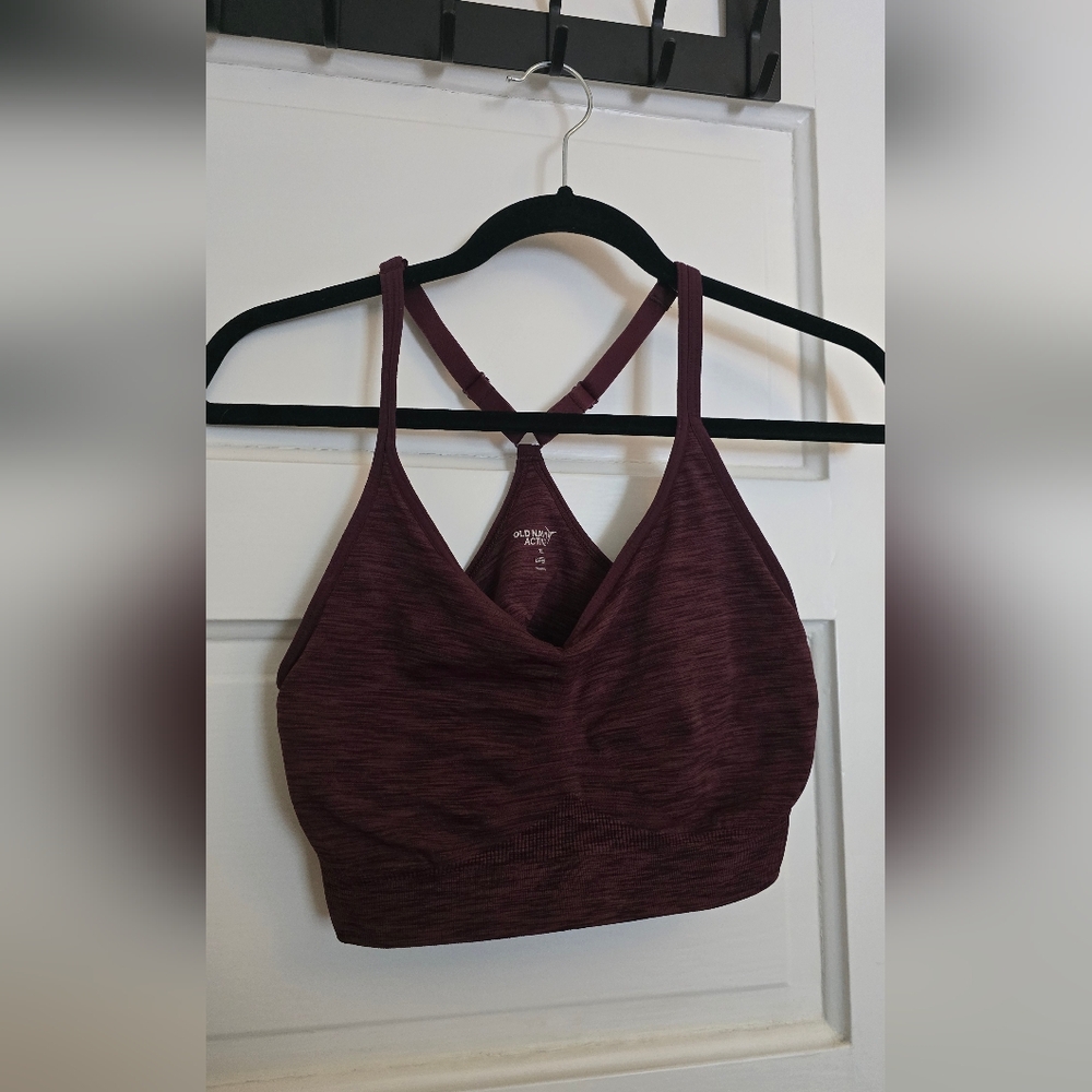 Old Navy Red Athletic Sports Bra with Racer Back